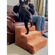 Solvéra Fermuarlı 3 Basamaklı Kedi ve Köpek Merdiveni, Güvenli Çıkış ve Iniş Kedi ve Köpek Yatağı