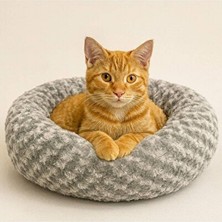 Solvéra Peluş Simit Yatak - Rahat ve Şı Kedi ve Köpek Yatağı