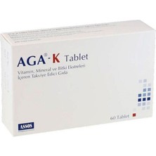 Assos AGA-K Takviye Edici Gıda 60 Tablet Vitamin Mineral ve Bitki Ekstreleri İçeren Ürün