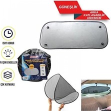 Solvéra Vantuzlu Oval Arka Cam Güneşlik Perde Oto Güneşlik Perde