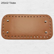 Oxford İplik Dikişli Perçinli Çanta Tabanı 25X12 Taba