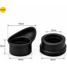 Piyatech M-26 Uyumlu Mikroskop Gözlük Lastiği Ergonomik Silikon Göz Koruyucu Vizör Çifti