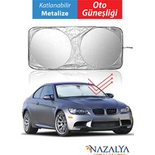 Solvéra Metalize Isı Yalıtımlı Katlanabilir Ön Cam Güneşlik, Yaz Ayları Için Oto Güneşlik Perde