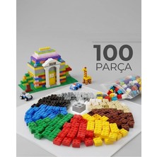 Baykush 2x2 Yapı Tuğlası 100'LÜ Paket - Karışık Renk, LEGO Klasik Blok Sistemine Uyumlu