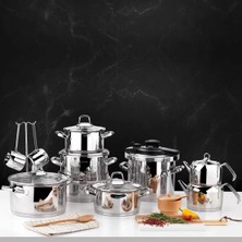 Schafer Jewel 18 Parça Çelik Tencere Takımı Inox