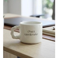 Leada Project Chaos Coordinator Yazılı El Yapımı Seramik Kupa - Özel Tasarım Ofis ve Arkadaşa Hediye Kahve Bardak
