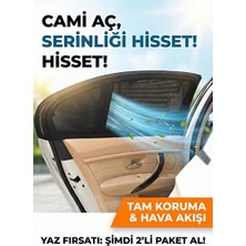 Solvéra Çiftli Yan Cam Güneşlik Perde Seti - Araç Içi Güneş Koruma Oto Güneşlik Perde