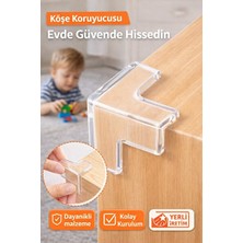Solvéra Çocuk Masa ve Sehpa Kenar Koruyucu, 8'li Güvenlik Seti Koruyucu ve Kilit