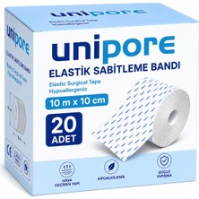 Unipore Elastik Sabitleme Bandı Esnek Flaster 10M×10CM (20 Adet)