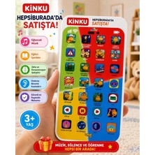 Kinku KİNKU Oyuncak Dokunmatik Eğitici Kukuli Telefon Şarjlı Edilebilir Cep telefonu +500 Farklı Ses ve Özellik