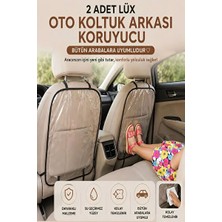 Solvéra Araç Için Lüks Koltuk Arkası Koruyucu 2'li Set Koruyucu ve Kilit