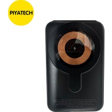 Piyatech 10000 Mah Magsafe Kablosuz Hızlı Şarj Cihazı Kendinden Kablolu Powerbank