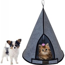 Solvéra Gri Evcil Hayvan Pet Çadırı - Çok Amaçlı Kedi ve Köpek Yuvası Kedi ve Köpek Yatağı