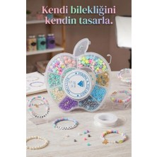 King Toys Kendin Yap Eğitici ve Eğlenceli Takı Seti Elma Kutulu Tasarım ile Eğlence Dolu Tasarım Dünyası