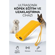 Solvéra LED Fenerli Ultrasonik Köpek Eğitim Cihazı, Taşınabilir ve Etkili Kedi ve Köpek Yatağı