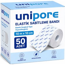 Unipore Elastik Sabitleme Bandı Esnek Flaster 10M×10CM (50 Adet)