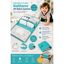 Solvéra Katlanabilir Alt Değişim Çantası, Mavi Renkli Pratik Çözüm Bebek Bakım Çantası