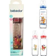 Bebedor 31302 Silikon Emzikli Yavaş Akış Dar Ağızlı Cam Biberon 0 Ay+ 250 ml