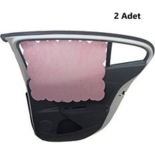 Solvéra Yan Cam Emzirme Örtüsü, Açık Pembe Keçe ve Vantuz Tutuculu Oto Güneşlik Perde