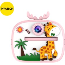 Piyatech Çocuk Fotoğraf Makinesi - Şipşak Termal Yazıcılı, 1080P Hd Çift Kameralı Dijital Çocuk Kamerası