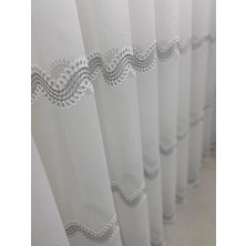 Nivemes Home Nivemeshome Perlina Gümüş  1/2,5 Pileli Tül Perde Apm