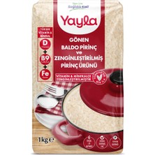 Yayla Gönen Baldo Pirinç ve Zenginleştirilmiş Pirinç Ürünü (D+B9+Fe) 1 kg