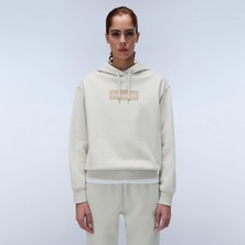 Napapijri Box Logo Kadın Bej Sweatshirt