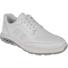 Pullman Hakiki Deri Erkek Spor Ayakkabı Sneaker MOD-5825   Beyaz