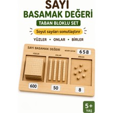 Mind of Toys Ahşap Basamak Değeri Öğrenme Seti, Taban Bloklu Set, Sayı ve Basamak Değeri Kavramı