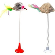 Solvéra Eğlenceli Hareketli Peluş Kedi Oyuncağı Seti Kedi Tırmalaması