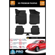 Nova Krom Vw Beetle 3D Pro Havuzlu Paspas 1998-2008