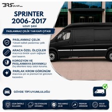 Servet Dizayn Oto Mercedes Sprinter Uyumlu 2006-2017 Krom Yan Kapı Çıtası Uzun Şasi 10 Parça Paslanmaz Çelik