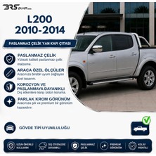 Servet Dizayn Oto L200 Uyumlu 2010-2014 Krom Yan Kapı Çıtası 4 Parça Paslanmaz Çelik