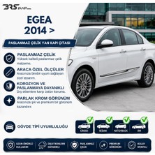 Servet Dizayn Oto Fiat Egea Uyumlu 2014 ve Üzeri Krom Yan Kapı V2 4 Parça Abs-Krom
