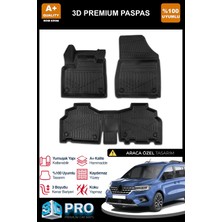 Nova Krom Renault Kangoo 3D Pro Havuzlu Paspas 2024 Üzeri