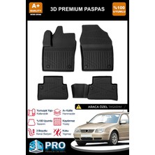 Nova Krom Vw Bora 3D Pro Havuzlu Paspas 1999-2006