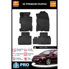 Nova Krom Honda Civic 3D Pro Havuzlu Paspas 2006-2012