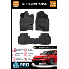 Nova Krom Honda Civic 3D Pro Havuzlu Paspas 2021 Üzeri