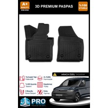 Nova Krom Vw Caddy Panelvan 3D Pro Havuzlu Paspas Ön 2'li 2020 Üzeri