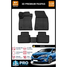 Nova Krom Renault Megane 4 Sedan 3D Pro Havuzlu Paspas 2016 Üzeri