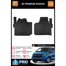 Nova Krom Vw Transporter T7 Panelvan 3D Pro Havuzlu Paspas Ön 2'li 2024 Üzeri