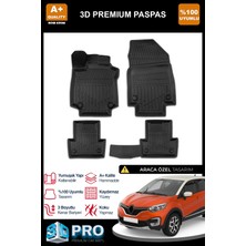 Nova Krom Renault Captur 3D Pro Havuzlu Paspas 2013-2019