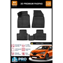Nova Krom Renault Clio 5 3D Pro Havuzlu Paspas 2019-2025