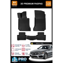 Nova Krom Mercedes C Serisi W205 3D Pro Havuzlu Paspas 2014-2020