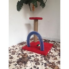 Solvéra Kırmızı Tırmalama ve Top Oyun Tahtası - Aktif ve Eğlenceli Kedi Tırmalaması