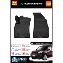 Nova Krom Fiat Doblo Panelvan 3D Pro Havuzlu Ön 2'li Paspas 2010-2023