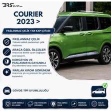 Servet Dizayn Oto Ford Courier Uyumlu 2023 ve Üzeri Krom Yan Kapı Çıtası 4 Parça Paslanmaz Çelik