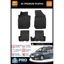 Nova Krom Dacia Logan Mcv 3D Pro Havuzlu Paspas 2004-2012