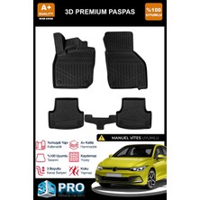 Nova Krom Vw Golf 8 Manuel 3D Pro Havuzlu Paspas 2020 Üzeri