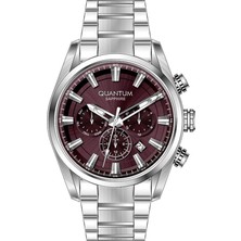 Quantum ADG1219.380 Quartz Çelik Gri Safir Cam 10 Atm 40 mm Erkek Kol Saati